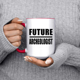 Future Archeologist - 15oz Accent Mug Red