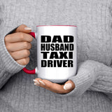 Dad Husband Taxi Driver - 15oz Accent Mug Red