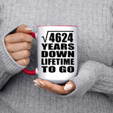 68th Anniversary Square Root of 4624 Years Lifetime To Go - 15oz Accent Mug Red