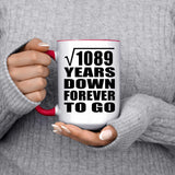 33rd Anniversary Square Root of 1089 Years Down Forever To Go - 15oz Accent Mug Red