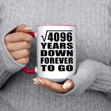 64th Anniversary Square Root of 4096 Years Down Forever To Go - 15oz Accent Mug Red