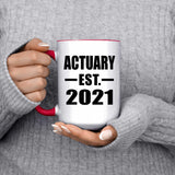 Actuary Established EST. 2021 - 15oz Accent Mug Red