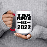 Tax Preparer Established EST. 2022 - 15oz Accent Mug Red