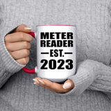 Meter Reader Established EST. 2023 - 15oz Accent Mug Red