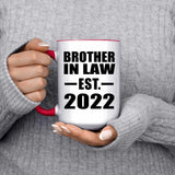 Brother In Law Established EST. 2022 - 15oz Accent Mug Red