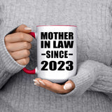 Mother In Law Since 2023 - 15oz Accent Mug Red