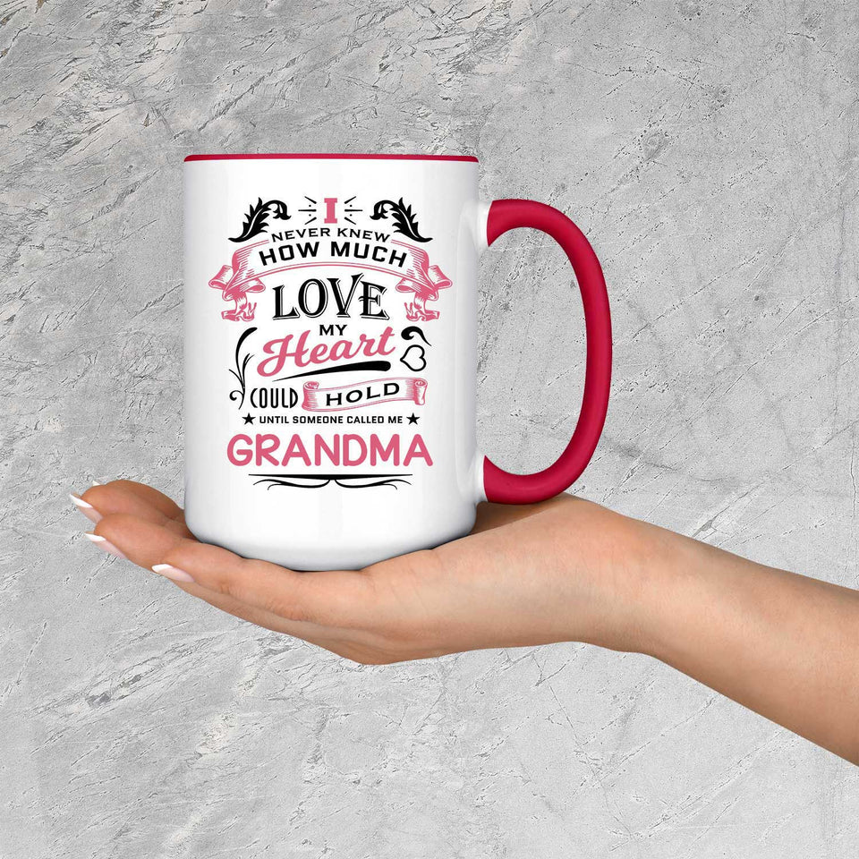 How Much Love Could Hold Until Called Me Grandma - 15oz Accent Mug Red