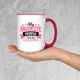 My Favorite People Call Me Grandma - 15oz Accent Mug Red