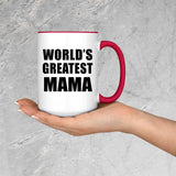 World's Greatest Mama - 15oz Accent Mug Red