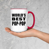 World's Best Pop-Pop - 15oz Accent Mug Red