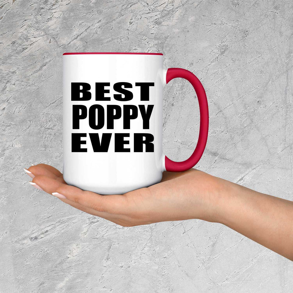 Best Poppy Ever - 15oz Accent Mug Red