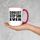 Coolest Step Son Ever - 15oz Accent Mug Red
