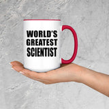 World's Greatest Scientist - 15oz Accent Mug Red