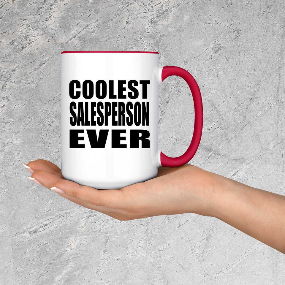 Coolest Salesperson Ever - 15oz Accent Mug Red