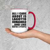 All I Care About Is Lagotto Romagnolo - 15oz Accent Mug Red