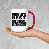 World's Best Medical Technician - 15oz Accent Mug Red