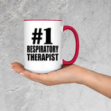 Number One #1 Respiratory Therapist - 15oz Accent Mug Red