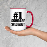 Number One #1 Skincare Specialist - 15oz Accent Mug Red