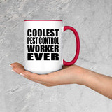 Coolest Pest Control Worker Ever - 15oz Accent Mug Red
