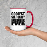 Coolest Stationary Engineer Ever - 15oz Accent Mug Red