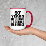 97th Anniversary 97 Years Of Being Mr Perfect - 15oz Accent Mug Red