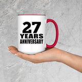 27th Anniversary 27 Years - 15oz Accent Mug Red