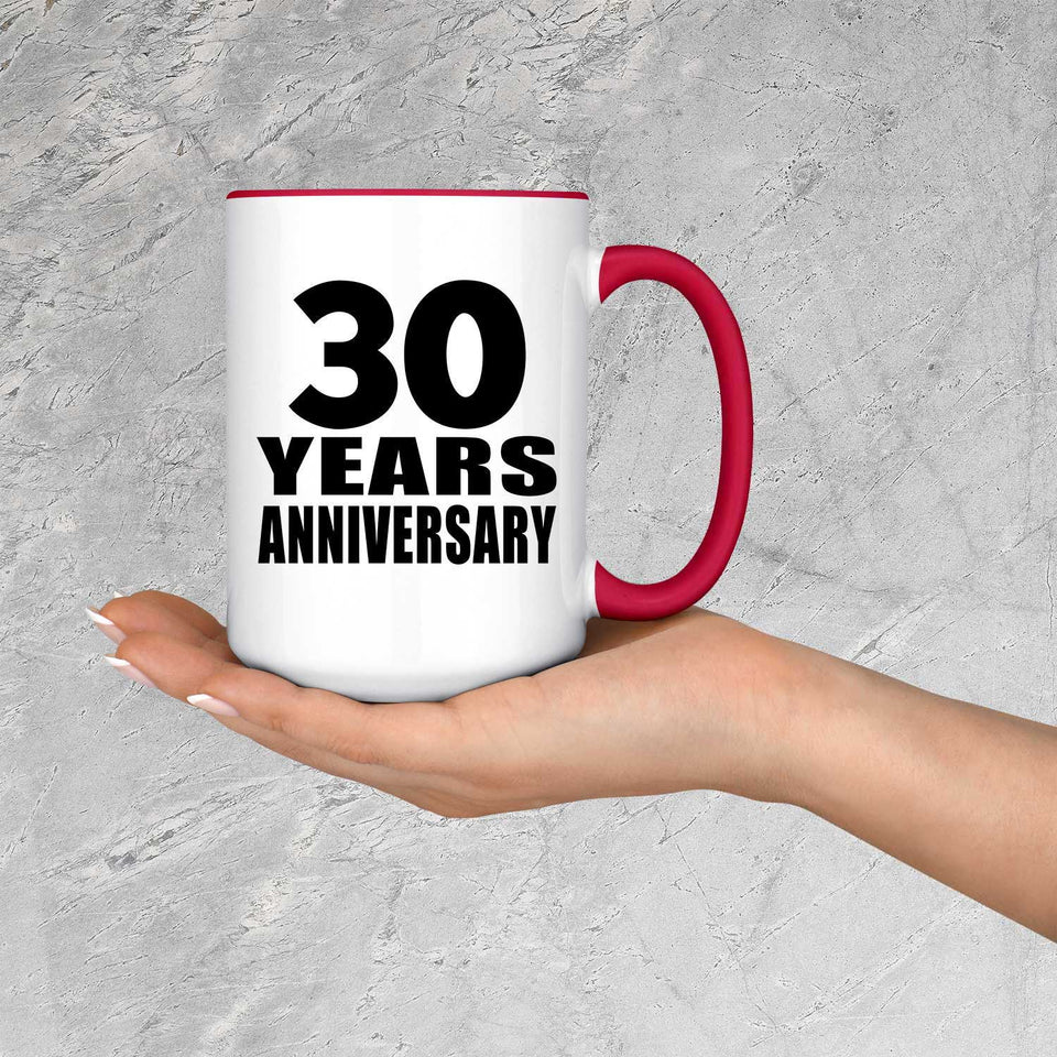 30th Anniversary 30 Years - 15oz Accent Mug Red
