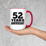 52nd Anniversary 52 Years - 15oz Accent Mug Red