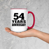 54th Anniversary 54 Years - 15oz Accent Mug Red