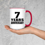 7th Anniversary 7 Years - 15oz Accent Mug Red