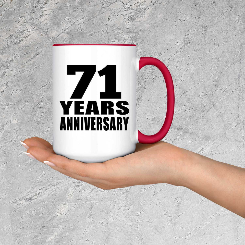 71st Anniversary 71 Years - 15oz Accent Mug Red