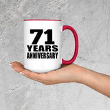 71st Anniversary 71 Years - 15oz Accent Mug Red