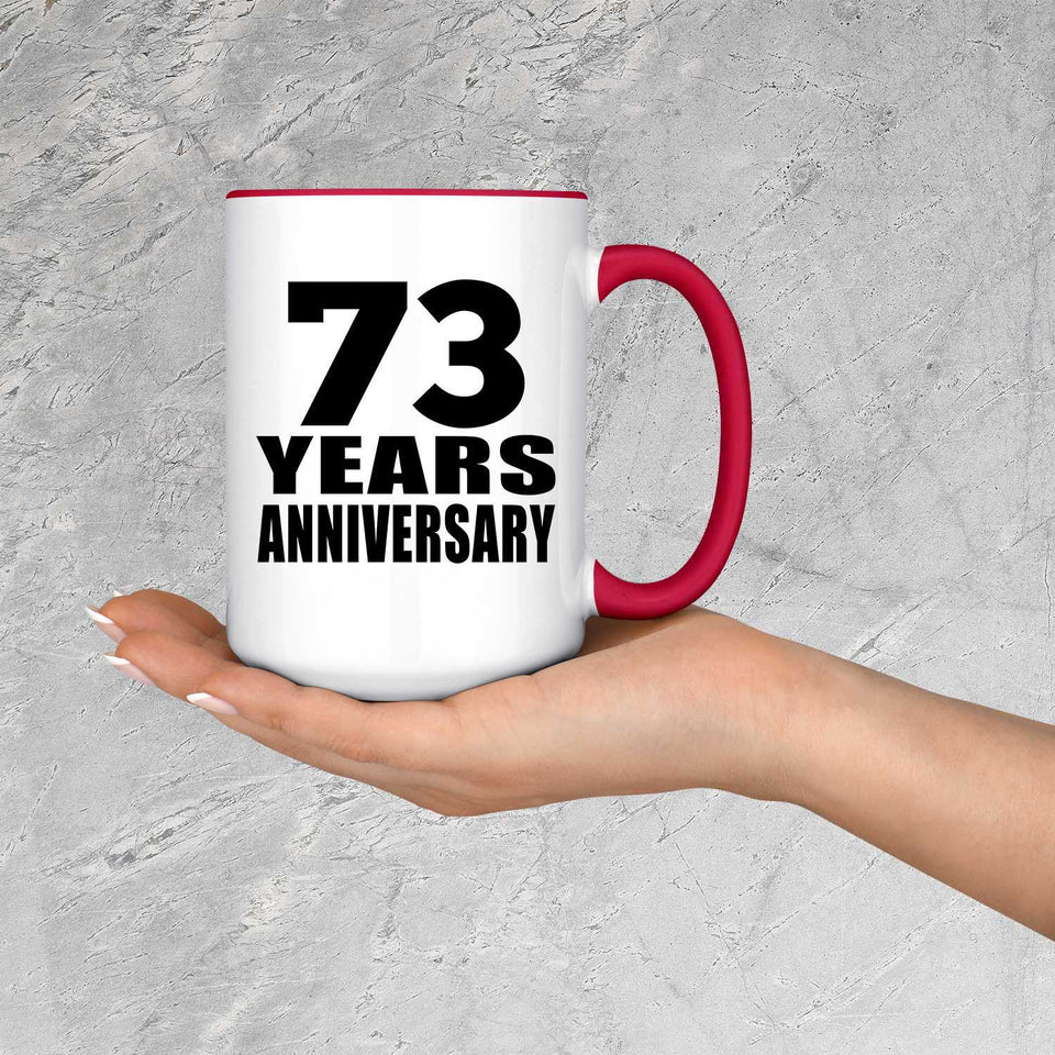 73rd Anniversary 73 Years - 15oz Accent Mug Red