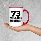 73rd Anniversary 73 Years - 15oz Accent Mug Red