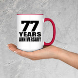 77th Anniversary 77 Years - 15oz Accent Mug Red