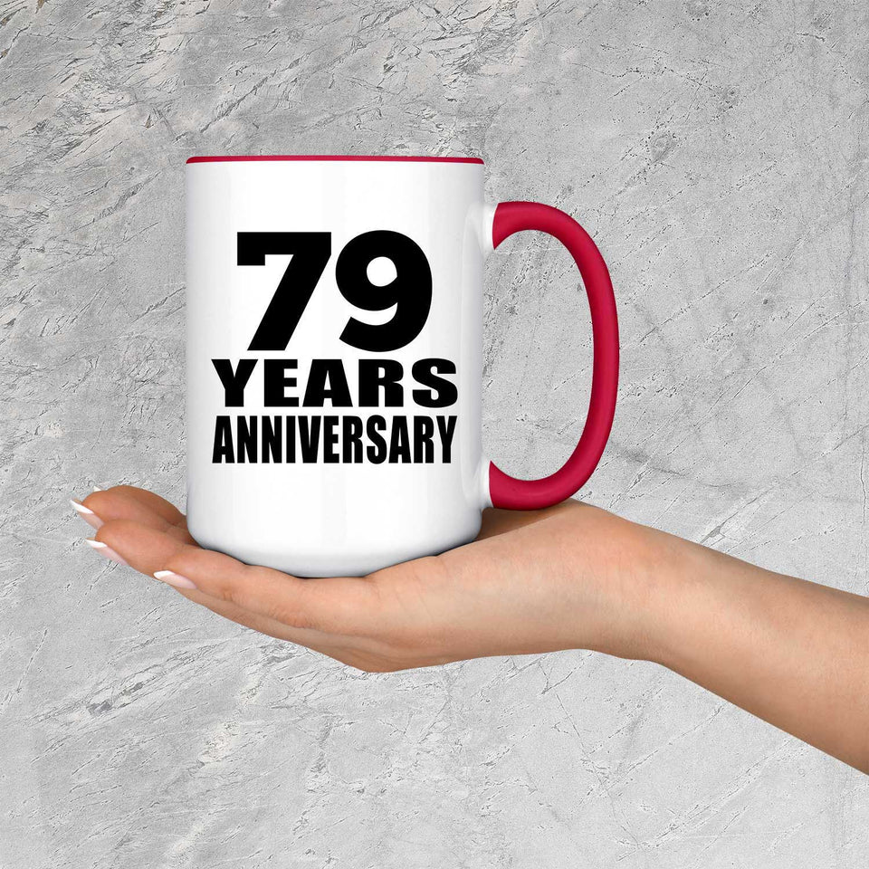 79th Anniversary 79 Years - 15oz Accent Mug Red