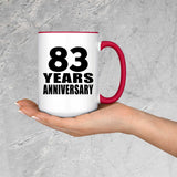 83rd Anniversary 83 Years - 15oz Accent Mug Red