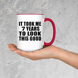 7th Birthday Took Me 7 Years To Look Good - 15oz Accent Mug Red