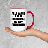 All I Want For Christmas Is My Chartreux - 15oz Accent Mug Red