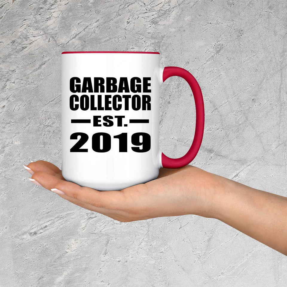Garbage Collector Established EST. 2019 - 15oz Accent Mug Red