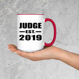 Judge Established EST. 2019 - 15oz Accent Mug Red