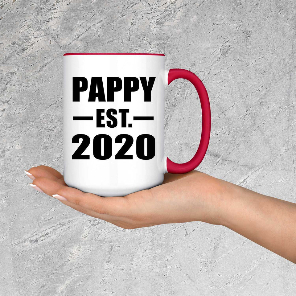 Pappy Established EST. 2020 - 15oz Accent Mug Red