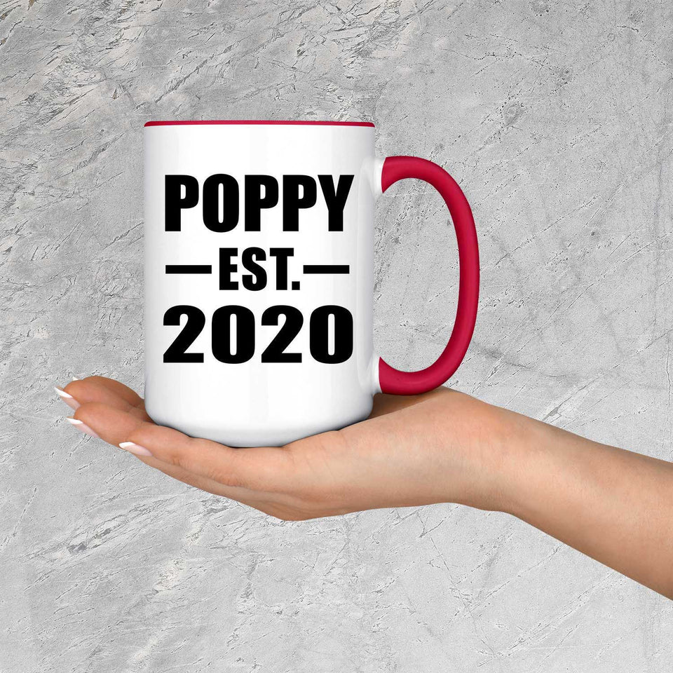 Poppy Established EST. 2020 - 15oz Accent Mug Red