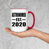 Astronomer Established EST. 2020 - 15oz Accent Mug Red