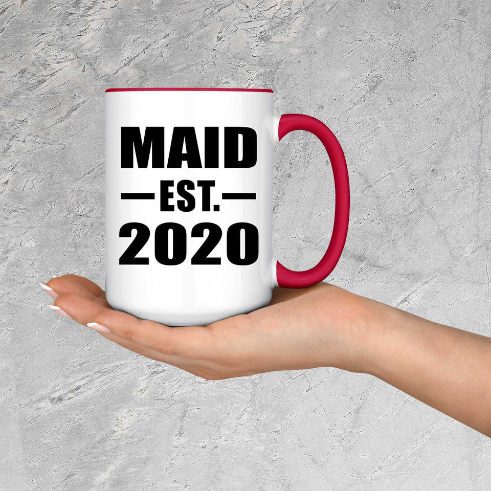 Maid Established EST. 2020 - 15oz Accent Mug Red