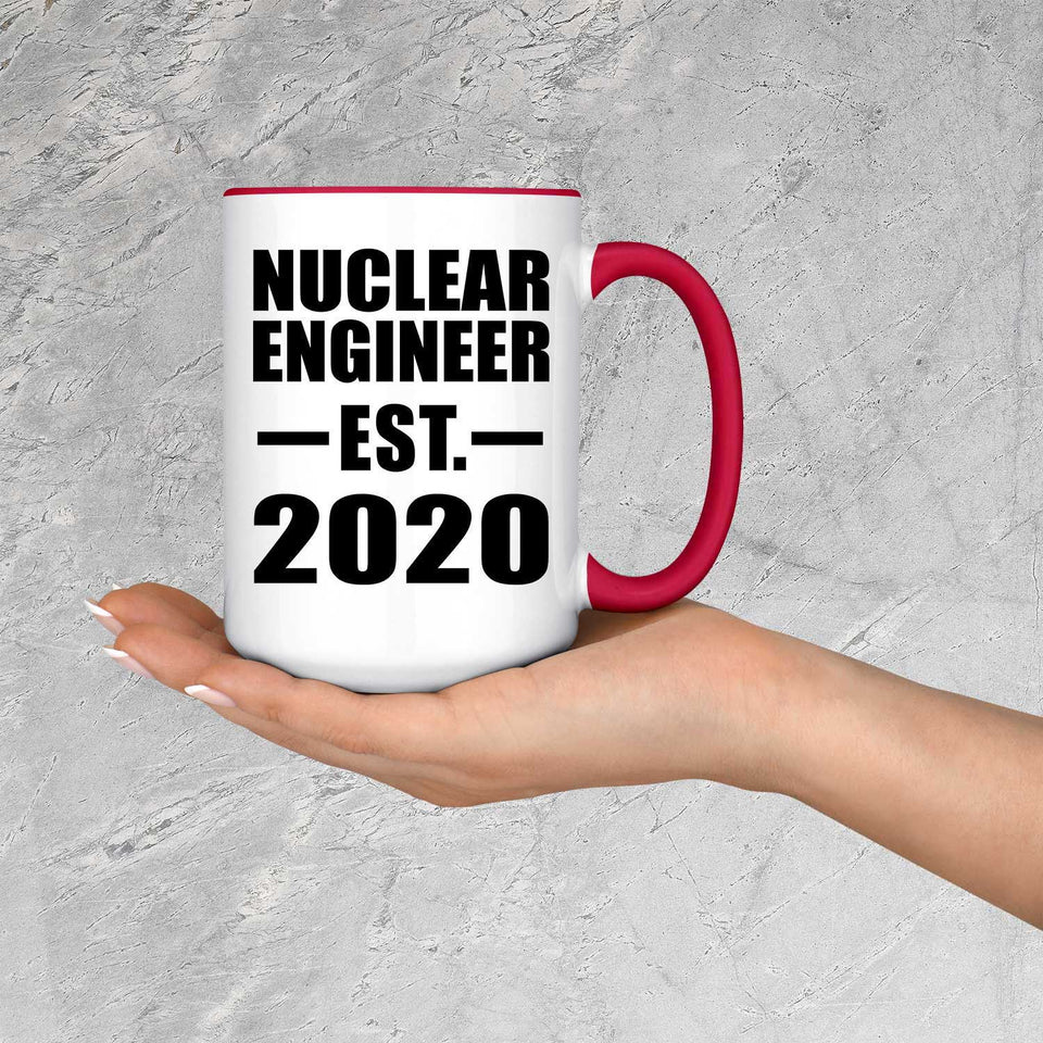 Nuclear Engineer Established EST. 2020 - 15oz Accent Mug Red