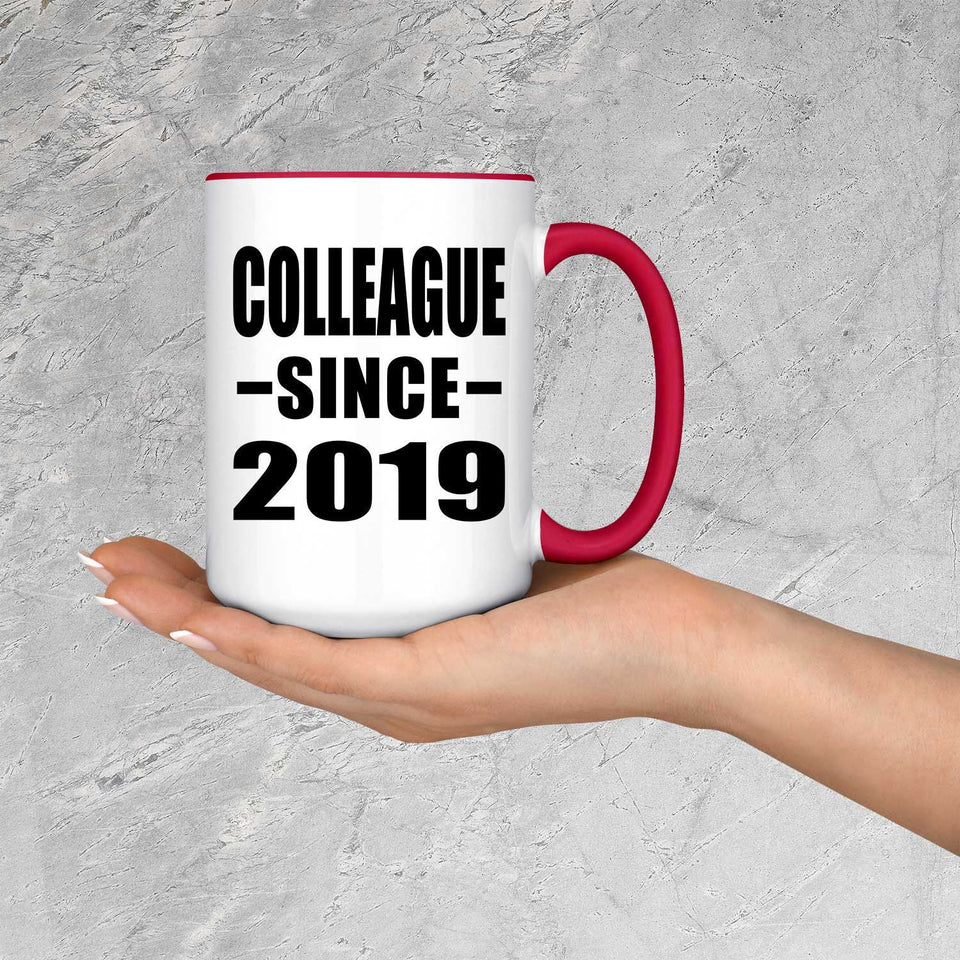 Colleague Since 2019 - 15oz Accent Mug Red