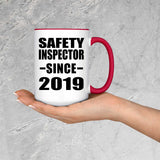 Safety Inspector Since 2019 - 15oz Accent Mug Red