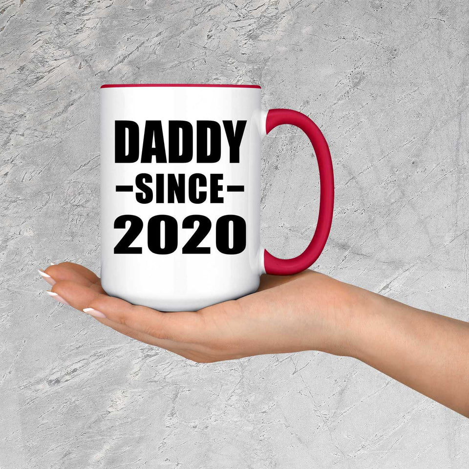 Daddy Since 2020 - 15oz Accent Mug Red