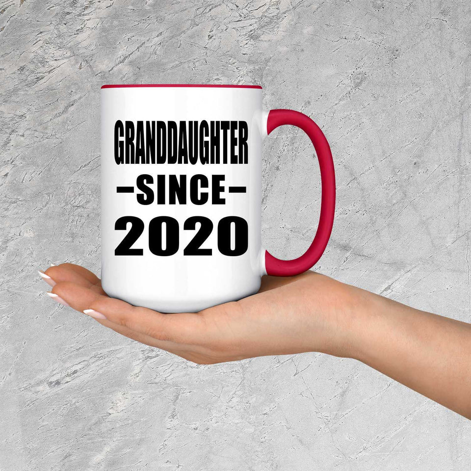 Granddaughter Since 2020 - 15oz Accent Mug Red